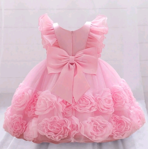 Pink Ruffled Toddler Dress - Picture 7 of 8